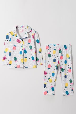 Tuffy Meyveli Tema Kız Çocuk İkili Pijama Takımı-1033