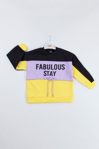 Tuffy Fabulous Stay Baskılı Kız Çocuk Sweatshirt-6108