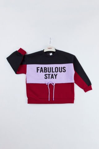 Tuffy Fabulous Stay Baskılı Kız Çocuk Sweatshirt-6108
