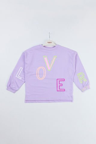 Tuffy Love Printed Girl's Sweatshirt-6160