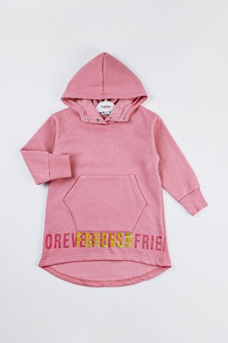 Tuffy Forever Printed Hooded Girl's Sweatshirt-6150
