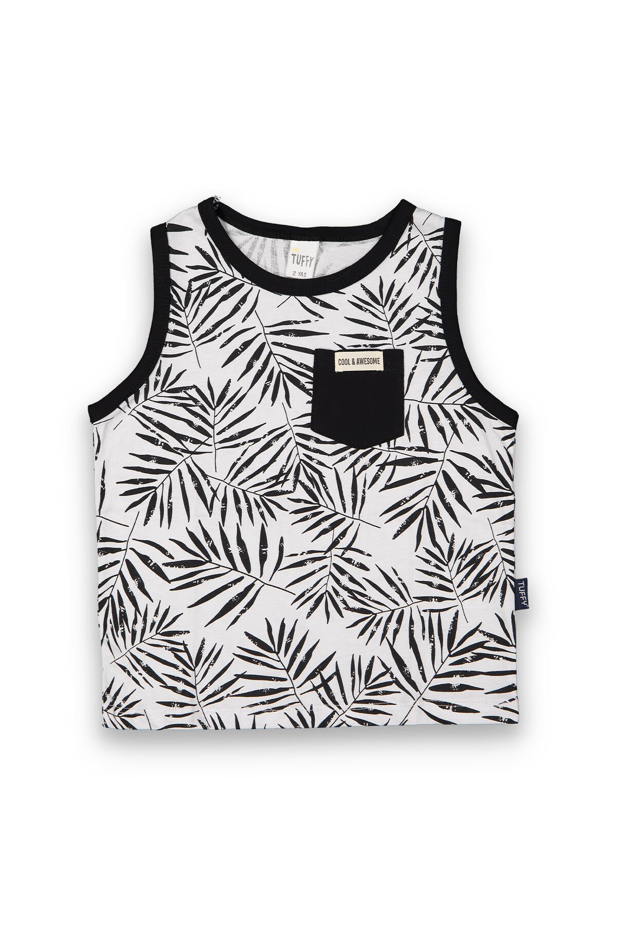 Tuffy Palmiye Detaylı Cepli Erkek Çocuk Askılı T-Shirt-8081