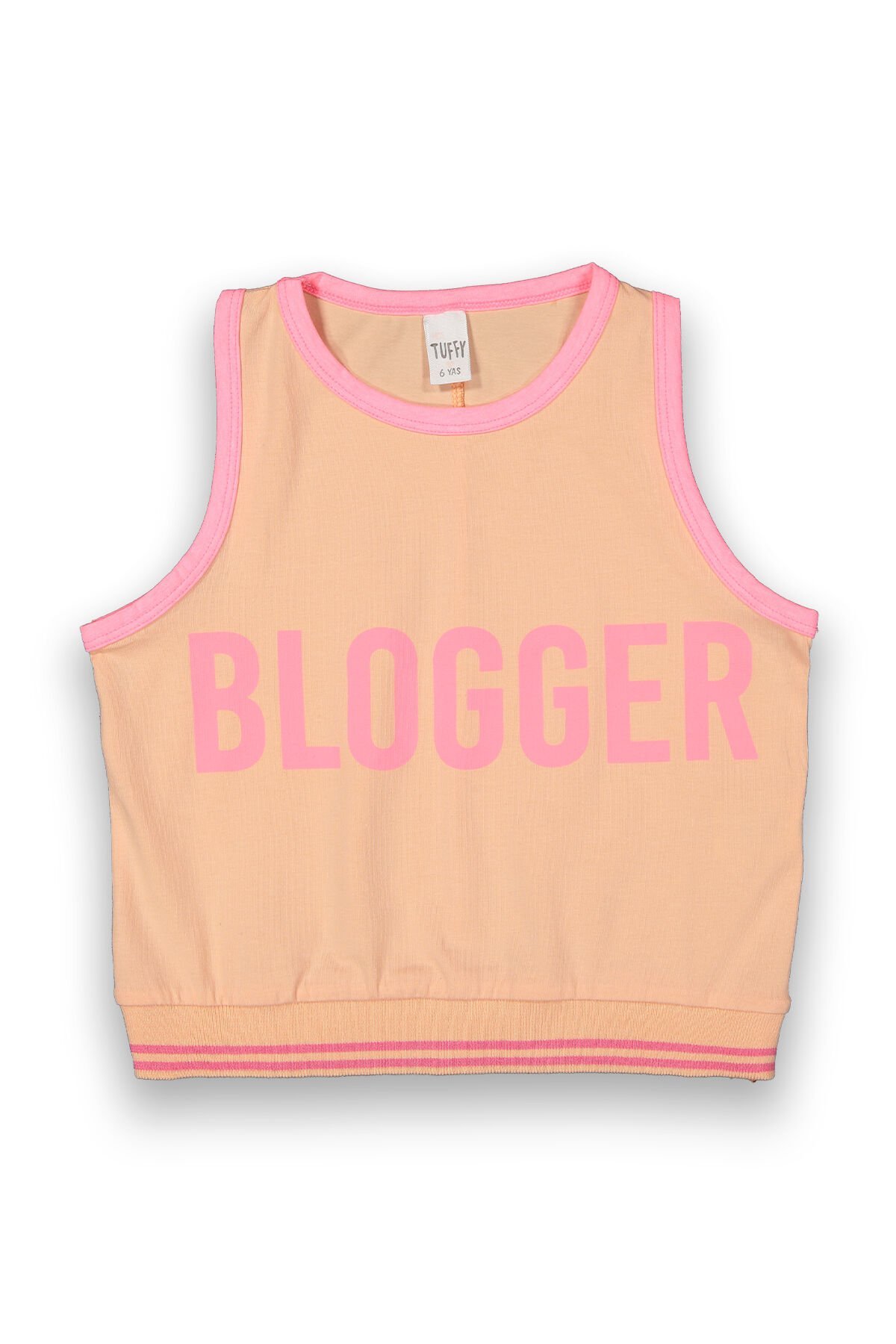 Tuffy Blogger Baskılı Askılı Kız Çocuk T-Shirt-9132
