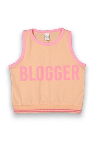 Tuffy Blogger Baskılı Askılı Kız Çocuk T-Shirt-9132