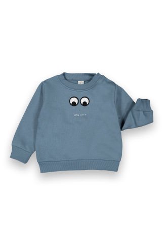 6-18 Ay Erkek Bebek Nakışlı Sweatshirt-216