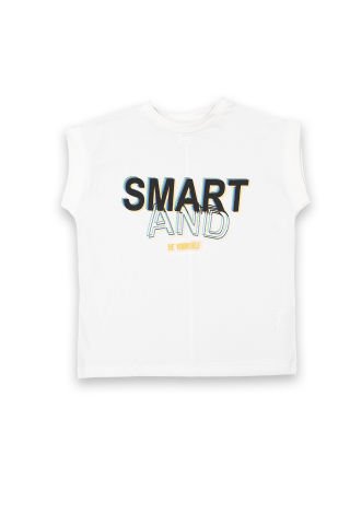 Tuffy Smart And Be Yourself Baskılı Askılı Erkek Çocuk T-Shirt-8122