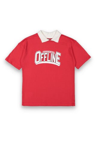 Tuffy Offline 16 Baskılı Sırt Detaylı Erkek Çocuk T-Shirt-8127