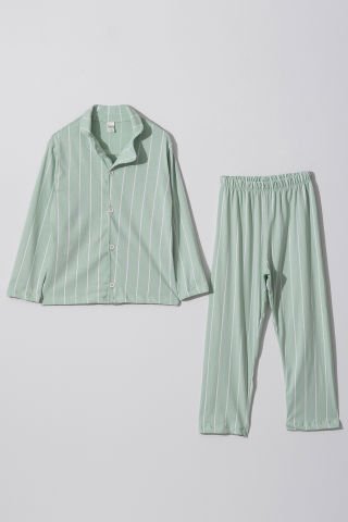 Tuffy Çizgi Şerit Detaylı Erkek Çocuk İkili Pijama Takımı-1035
