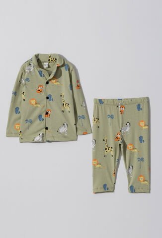 Tuffy Renkli Meyveler Temalı Erkek Çocuk İkili Pijama Takımı-1037