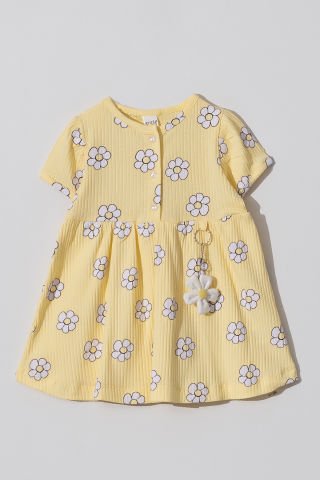 Tuffy Küçük Çiçekler Temalı Kız Bebek Elbise-1204