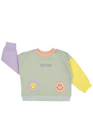 Tuffy Smile Baskılı Kız Bebek Sweatshirt-6001