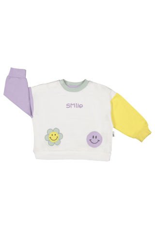 Tuffy Smile Baskılı Kız Bebek Sweatshirt-6001
