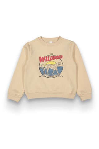 6-9 Yaş Erkek Çocuk Wildworld Baskılı Sweatshirt-317