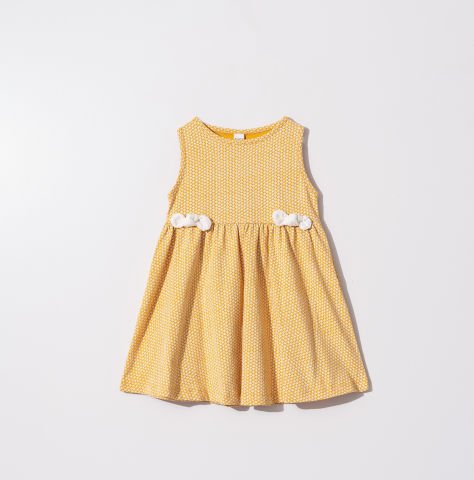 Tuffy Renkli Desenler Temalı Kız Çocuk Elbise-1034