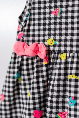 Tuffy Renkli Desenler Temalı Kız Çocuk Elbise-1034