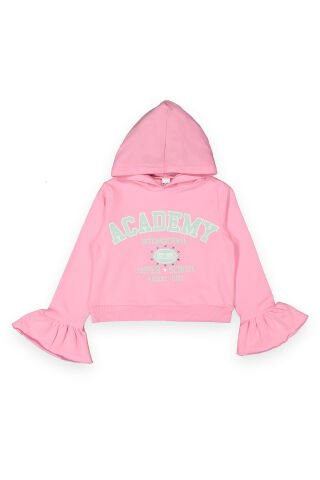 Tuffy 6-9 Yaş Kız Çocuk Kol Detaylı Kapüşonlu Sweatshirt- 114