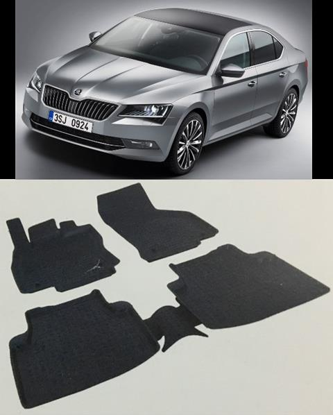 Skoda SuperB Havuz Paspas 4D 2015 Siyah