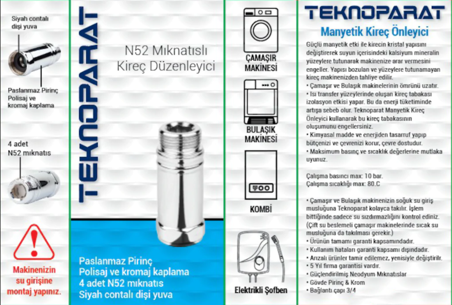TEKNOPARAT Manyetik Kireç Önleyici