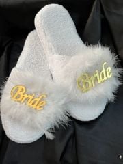 Bride Terlik Önü Açık Gold