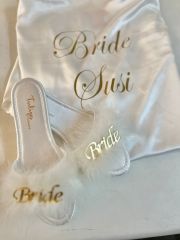 Bride Terlik ve Sabahlık Set Gold