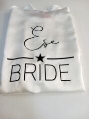 Kişiye Özel Yıldızlı Bride Gelin Sabahlık