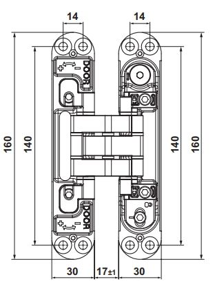 Hafele Cdh 120s Gizli Menteşe Paslanmaz çelik Renkli 316,120kg