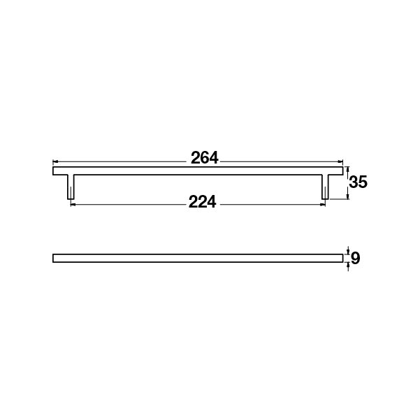 Hafele Mobilya Kulpu Lindsey2 224mm Parlak Krom