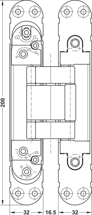 Hafele Cdh 120 Gizli Menteşe Mat Nikel 140kg