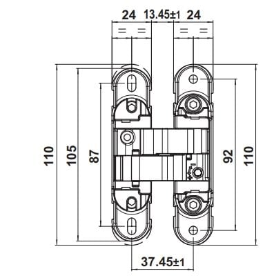 Hafele Cdh 40s Gizli Menteşe Mat Nikel 52kg (42 Adet)