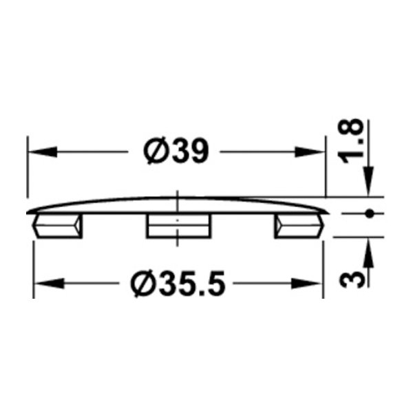 Hafele Maxifix Kapak (10 Adet), Kahve