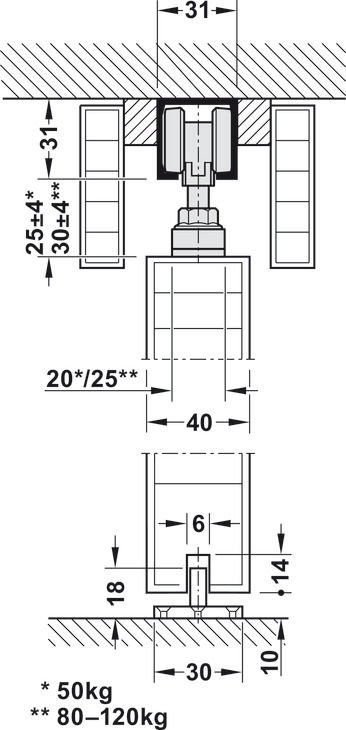 Hafele Silent 120-a Kayar Kapı Seti