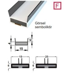 Hafele Akustik Fitil Kahverengi 15x4x2100mm