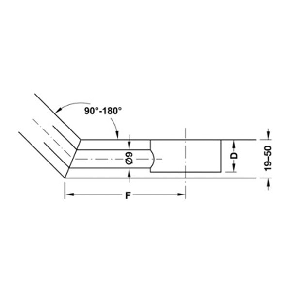 Hafele Maxifix çift Taraflı Açılı Mil 44mm (10 Adet), Galvaniz