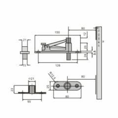 Soho Pivot Kapı Menteşesi Frenli 80 Kg SH-212 Nikel