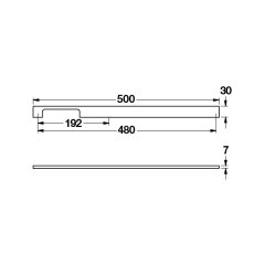 Hafele Mobilya Kulpu Mia Side2 500mm Siyah