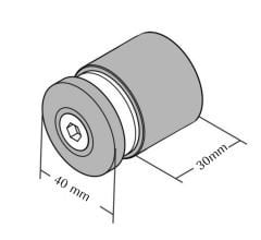 Noktasal Cam Tutucu 304 Kalite Paslanmaz Çelik  40x30