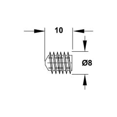 Hafele Stablofix Bağlantı Vidası M8x8,5mm (10 Adet)