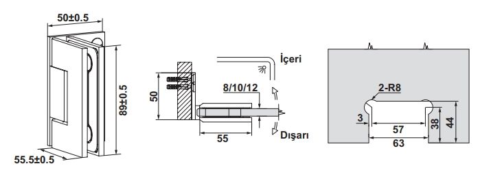 Hafele Citius 02 Menteşe D/c 90° Parlak Rose
