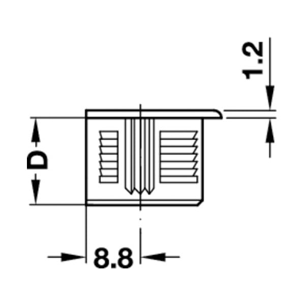 Hafele Rafix20 Gövde 16mm  Bej