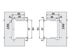 Hafele CITIUS 04 Menteşe C/C 135° Titanyum