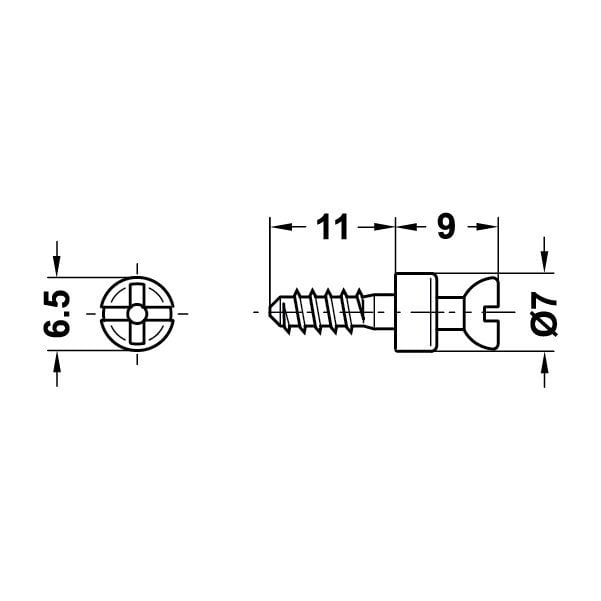 Hafele Rafix20 Dübelli Mil 3/11mm (100 Adet), Galvaniz