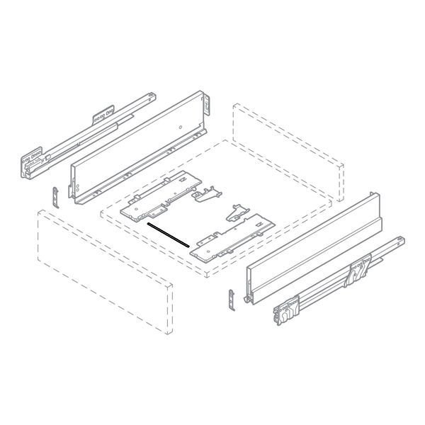 Hafele MATRIX BOX P Senk. çubuğu, 600mm