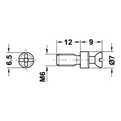 Hafele Rafix20 Dübelli Mil M6/12mm (100 Adet), Galvaniz