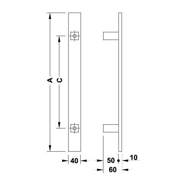 Hafele çekme Kol Cosimo 1200mm Mat Siyah