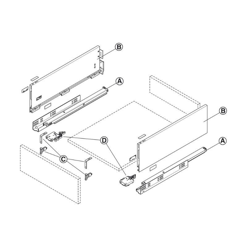 Hafele Matrix Box Slim A30 Yanak Ant.16/175/300
