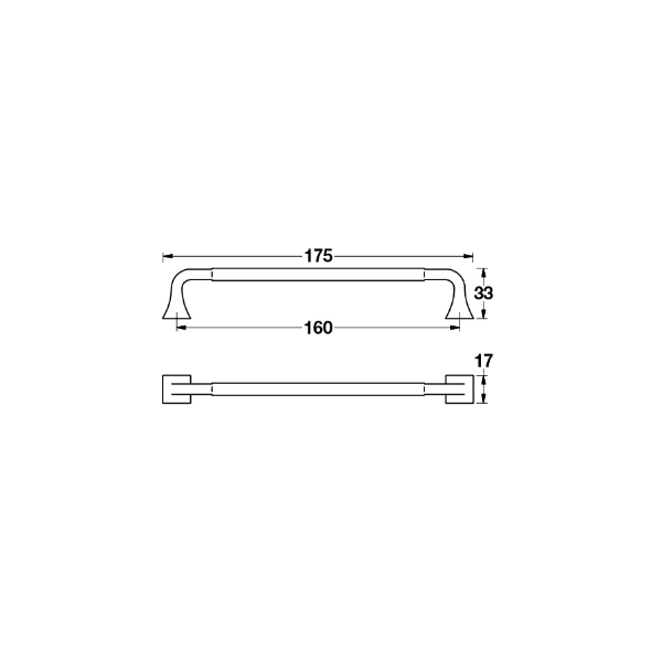 Hafele Mobilya Kulpu Elmer 160mm Parlak Pirinç