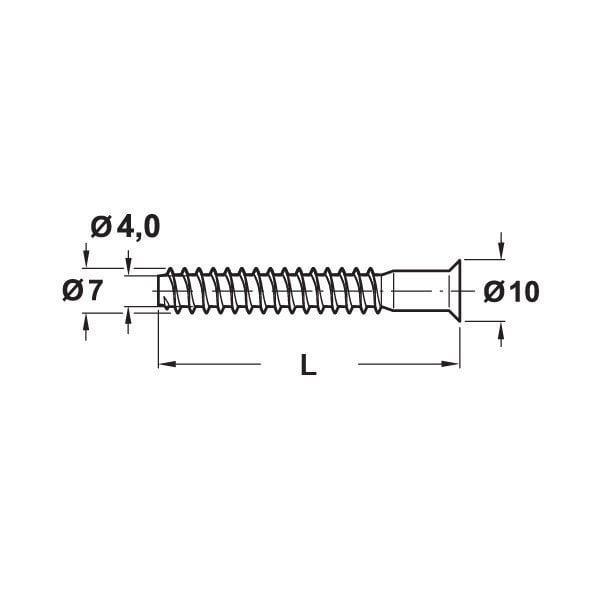 Hafele Confirmat Sw4 7x70mm (100 Adet), Galvaniz