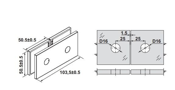 Hafele Fortius 04 Cam Tutucu C/c Mat Siyah