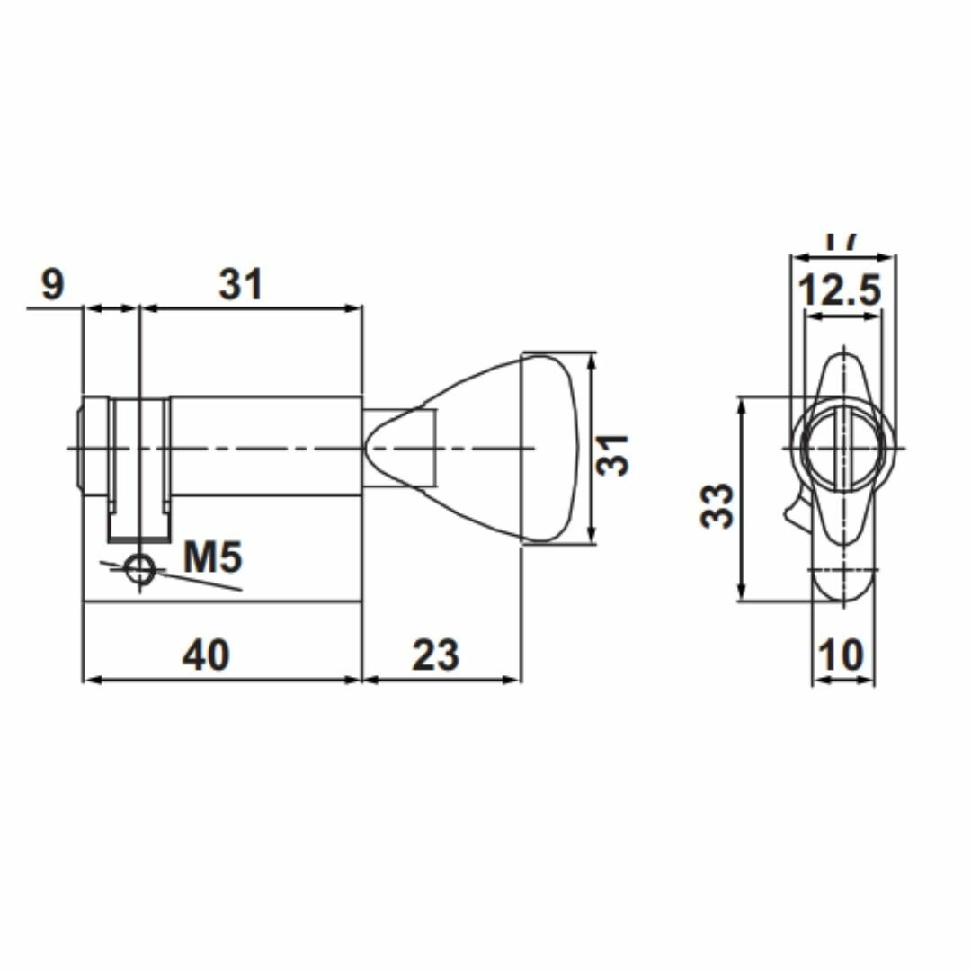 Hafele Mandallı Yarım Barel Pc 03 31x9mm Nikel