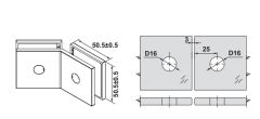 Hafele FORTIUS 05 Cam Tutucu C/C Mat Siyah